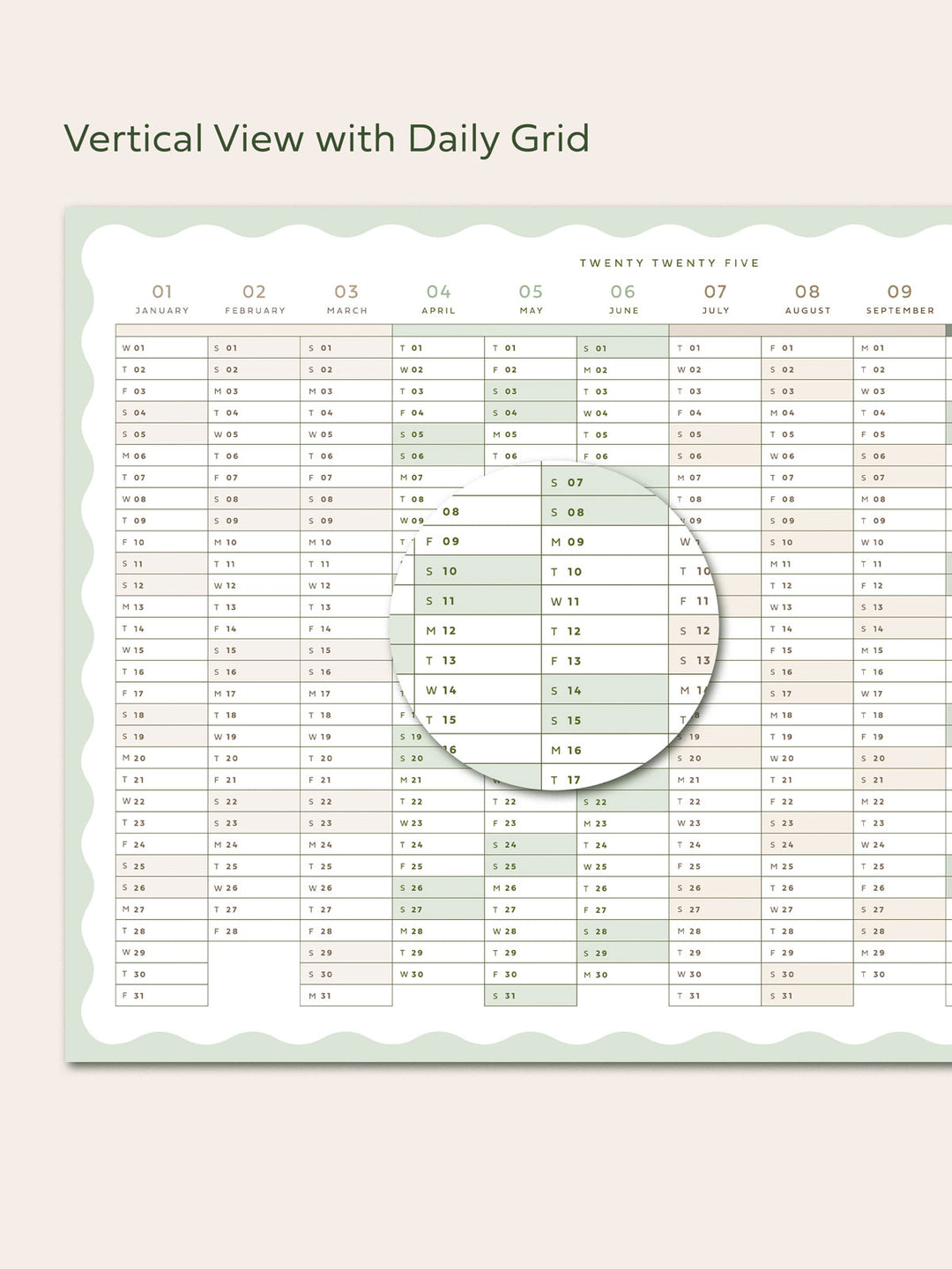 Large A2 2025 Yearly Wall Planner
