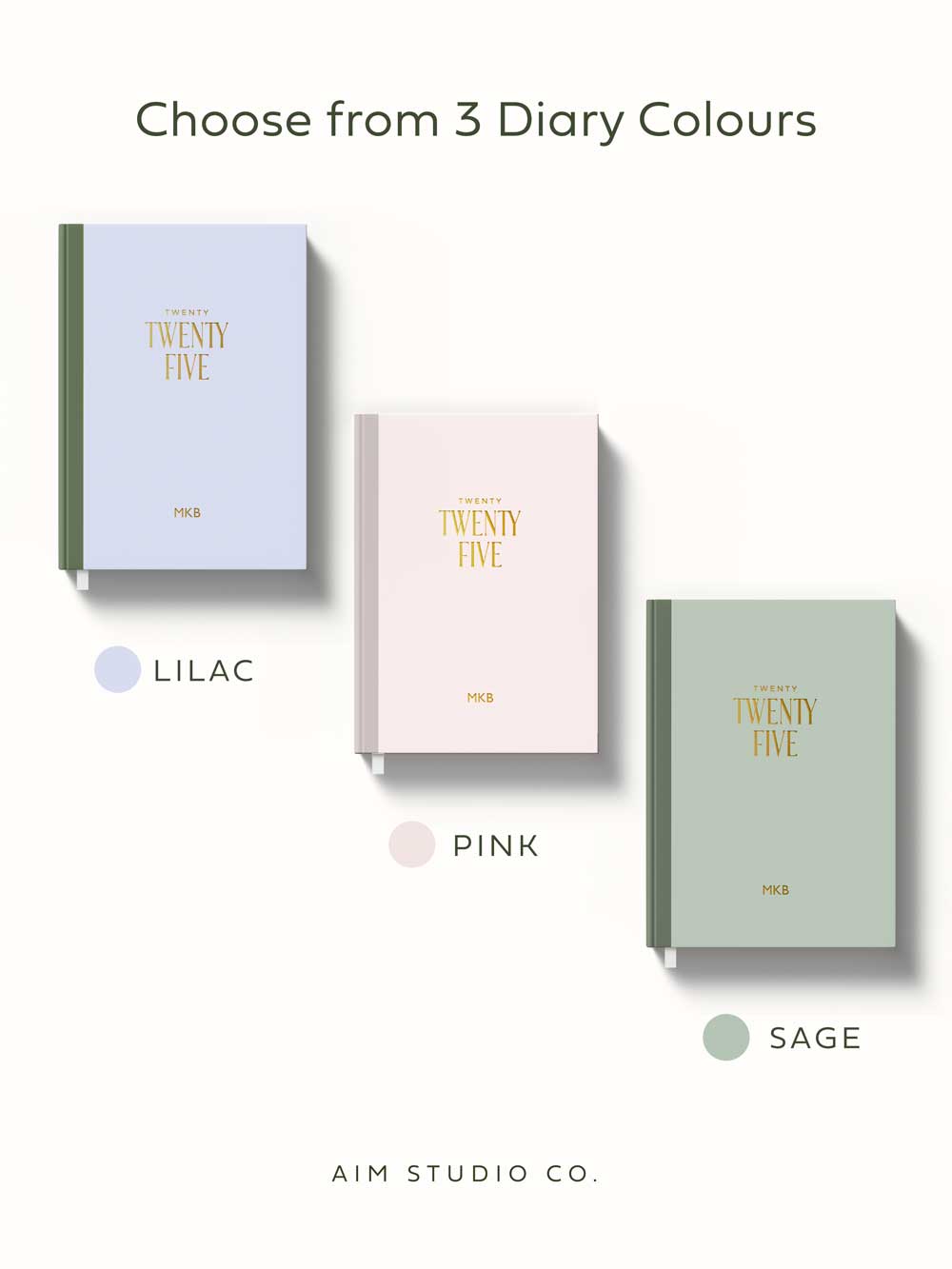 Hardback 2025 Diary, Daily Planner & Pen Bundle