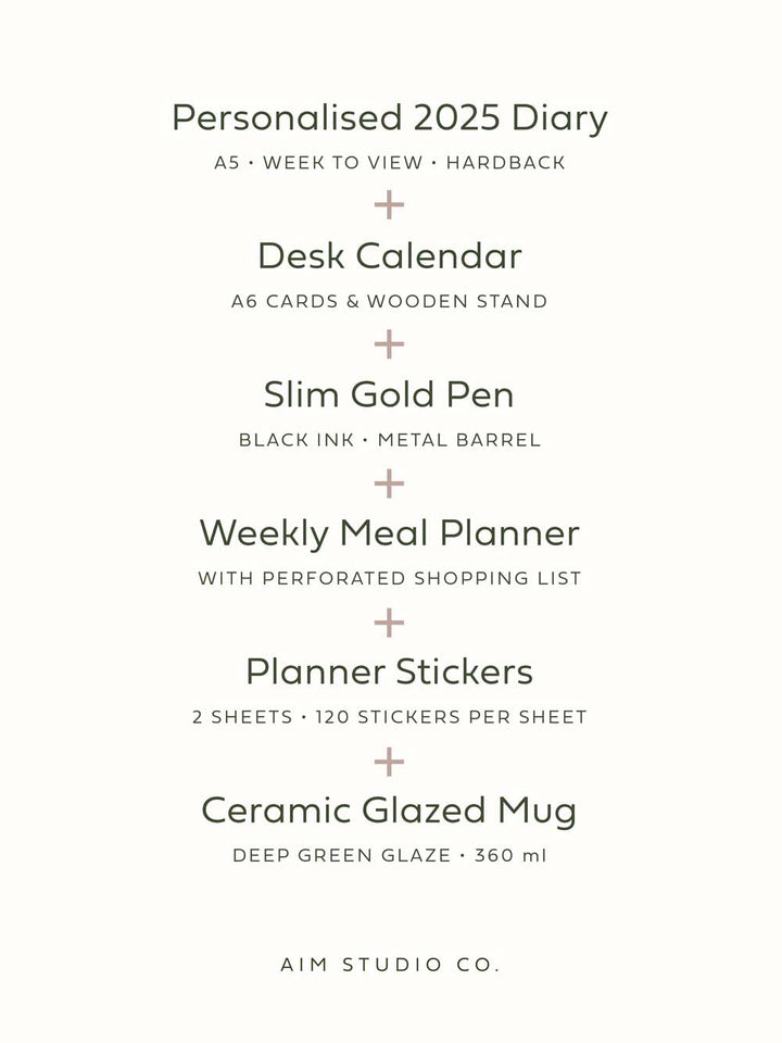 Stationery Lovers Bundle | Personalised 2025 Planner Gift Set