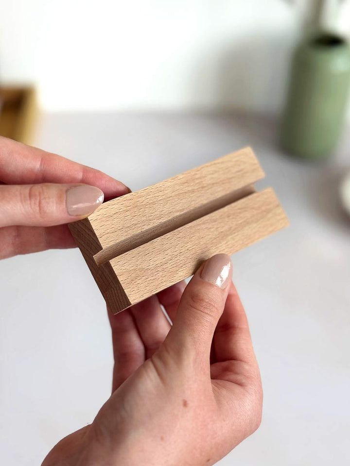 wooden block for desk calendar cards by aim studio co