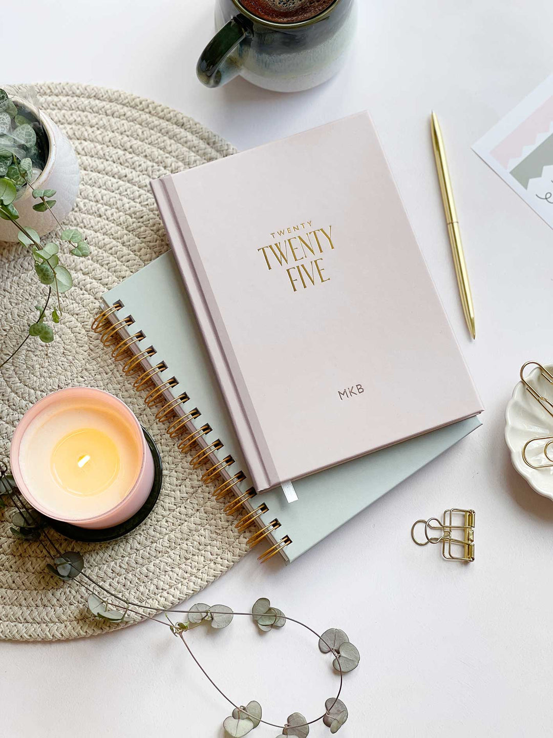 2025 Personalised Week to View Diary | Blossom Pink