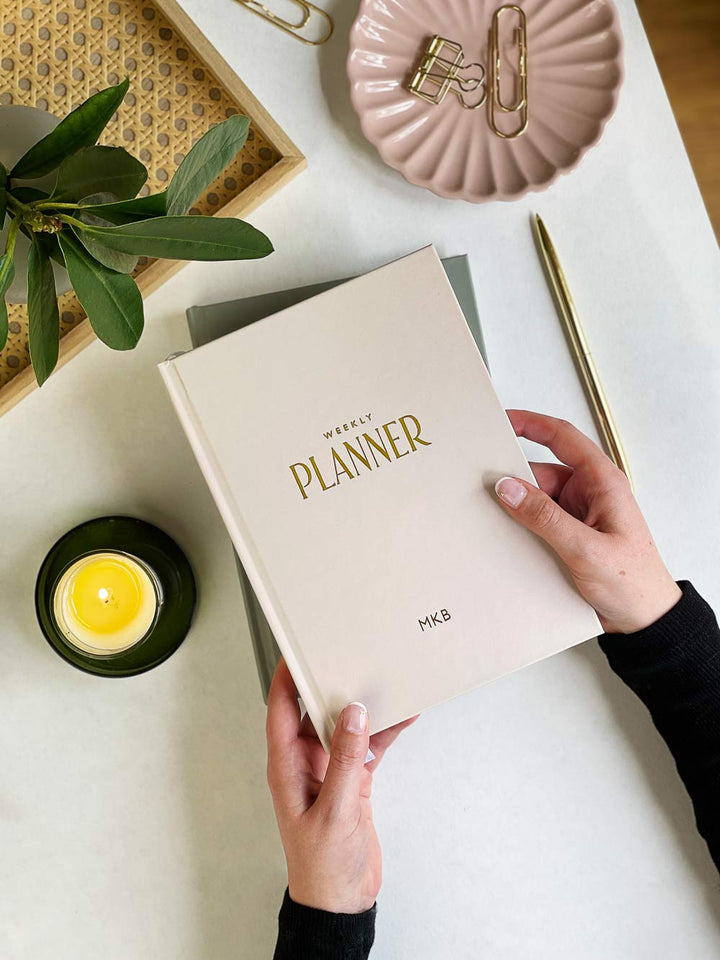 Personalised Undated Weekly Schedule Diary