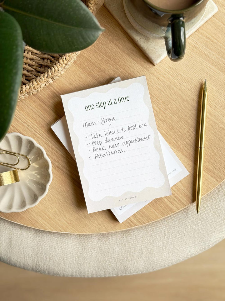 A6 Lined Memo Notepad with Wavy Border