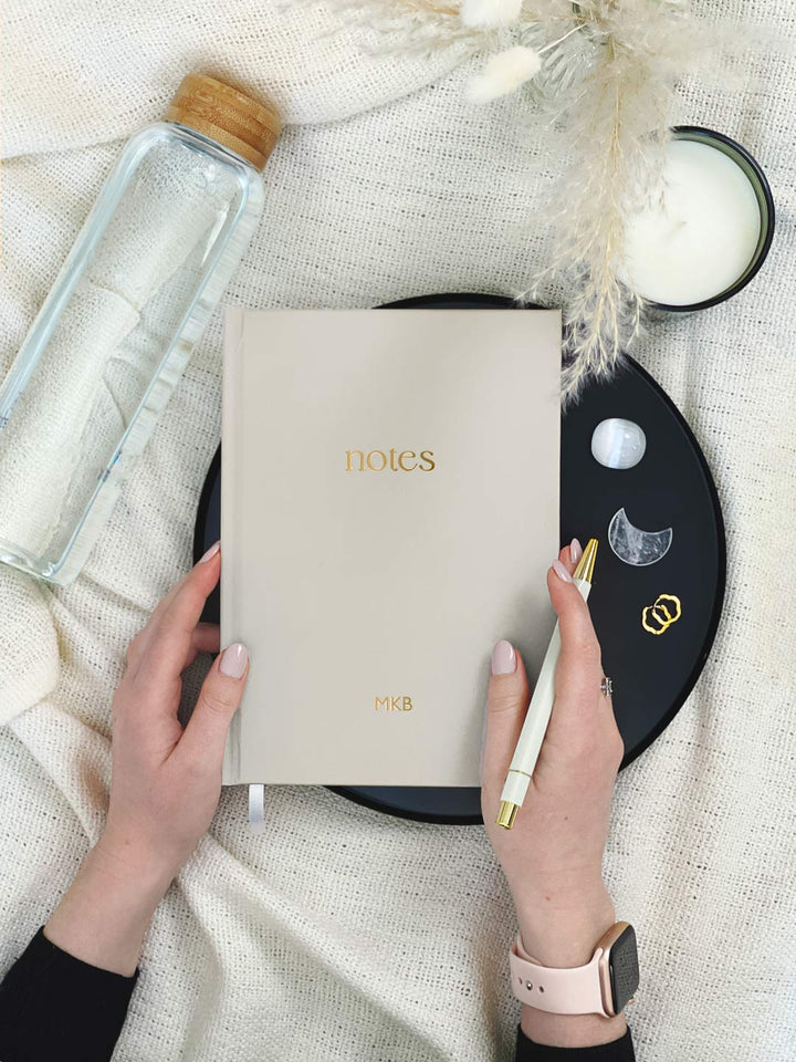 A5 Hardcover Minimal Notebook in Taupe