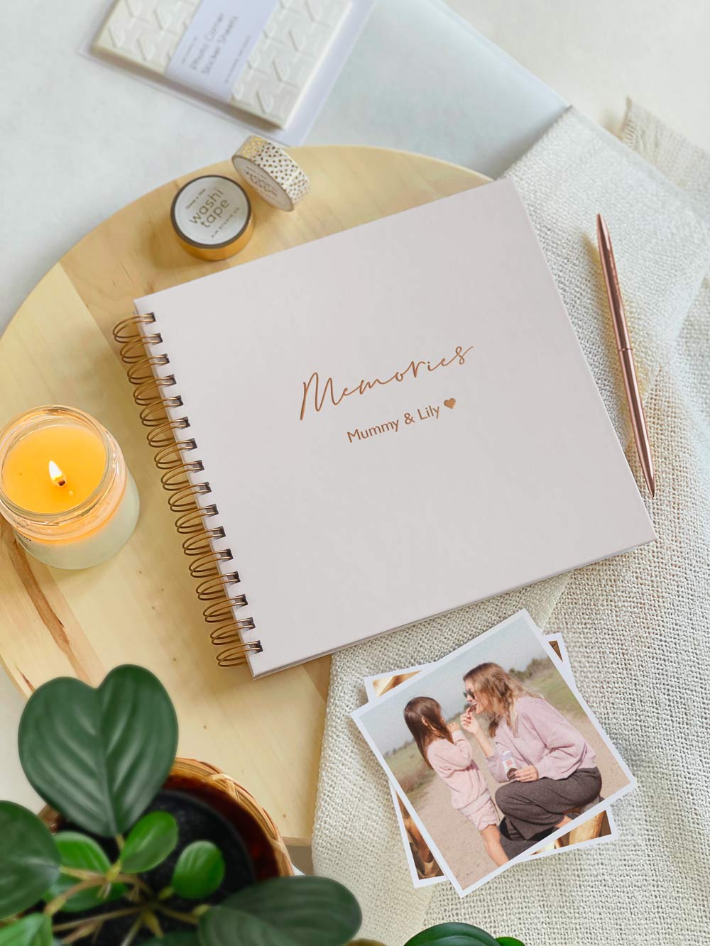 SECONDS: ONE-OFF | Personalised Blush Pink Memories Scrapbook