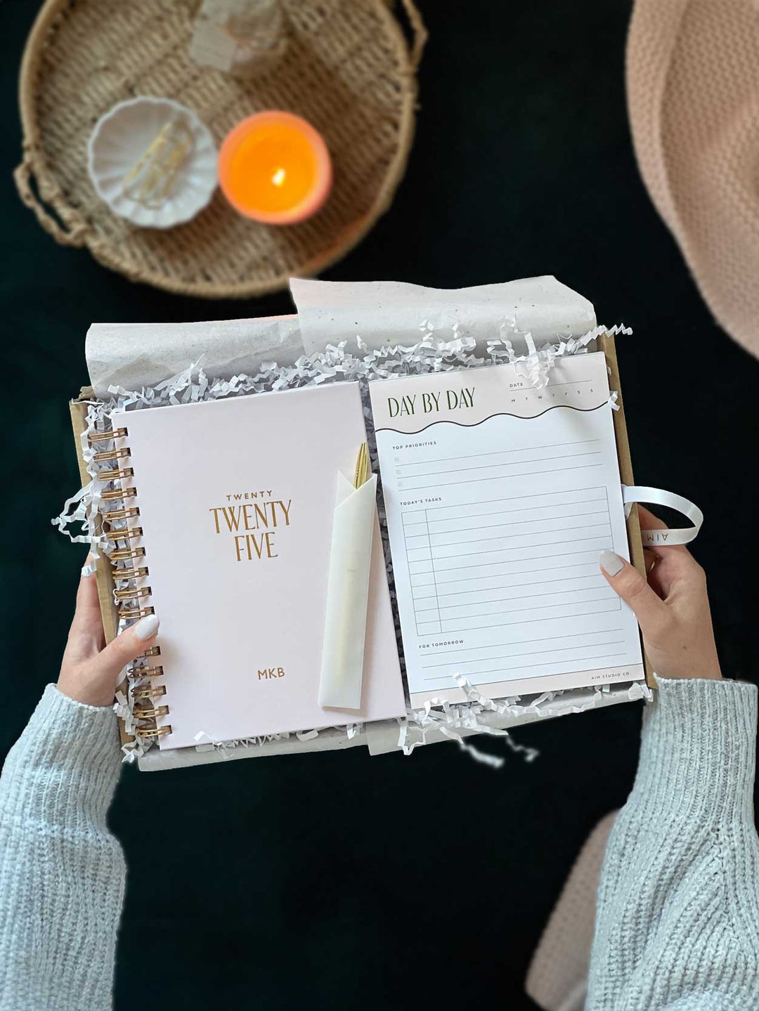 Ring-bound 2025 Diary, Daily Planner & Pen Bundle