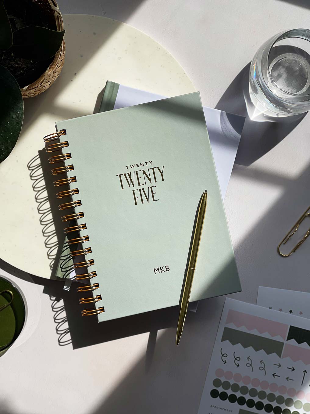 Spiral 2025 Personalised Diary | Sage Green