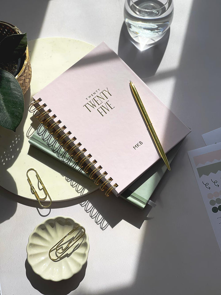 2025 Personalised Ring-Bound Diary | Blossom Pink