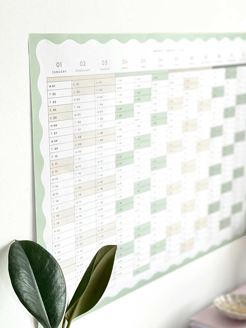 Large A2 2025 Yearly Wall Planner