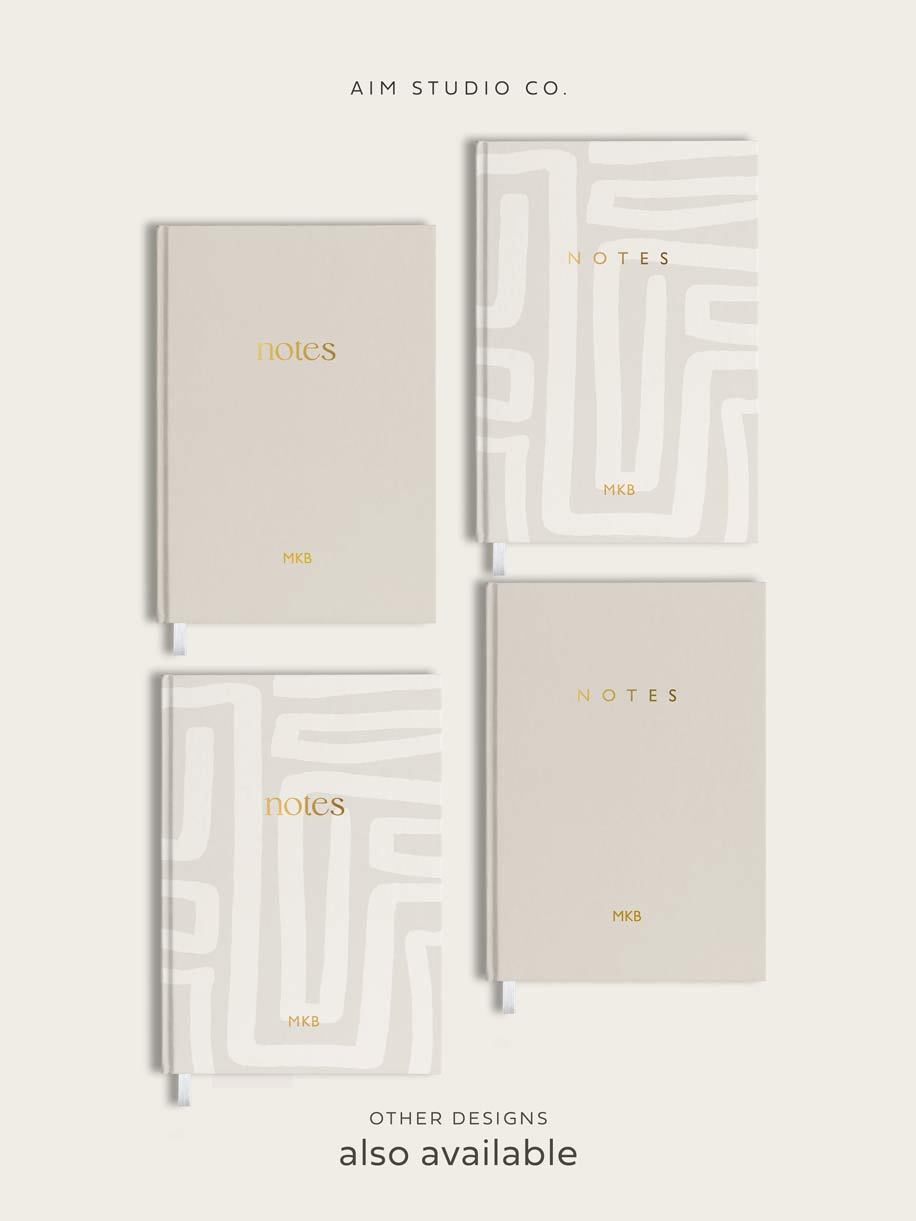 A5 Hardcover Minimal Notebook in Taupe