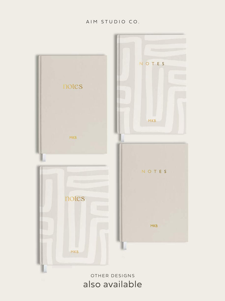 A5 Hardcover Minimal Notebook in Taupe