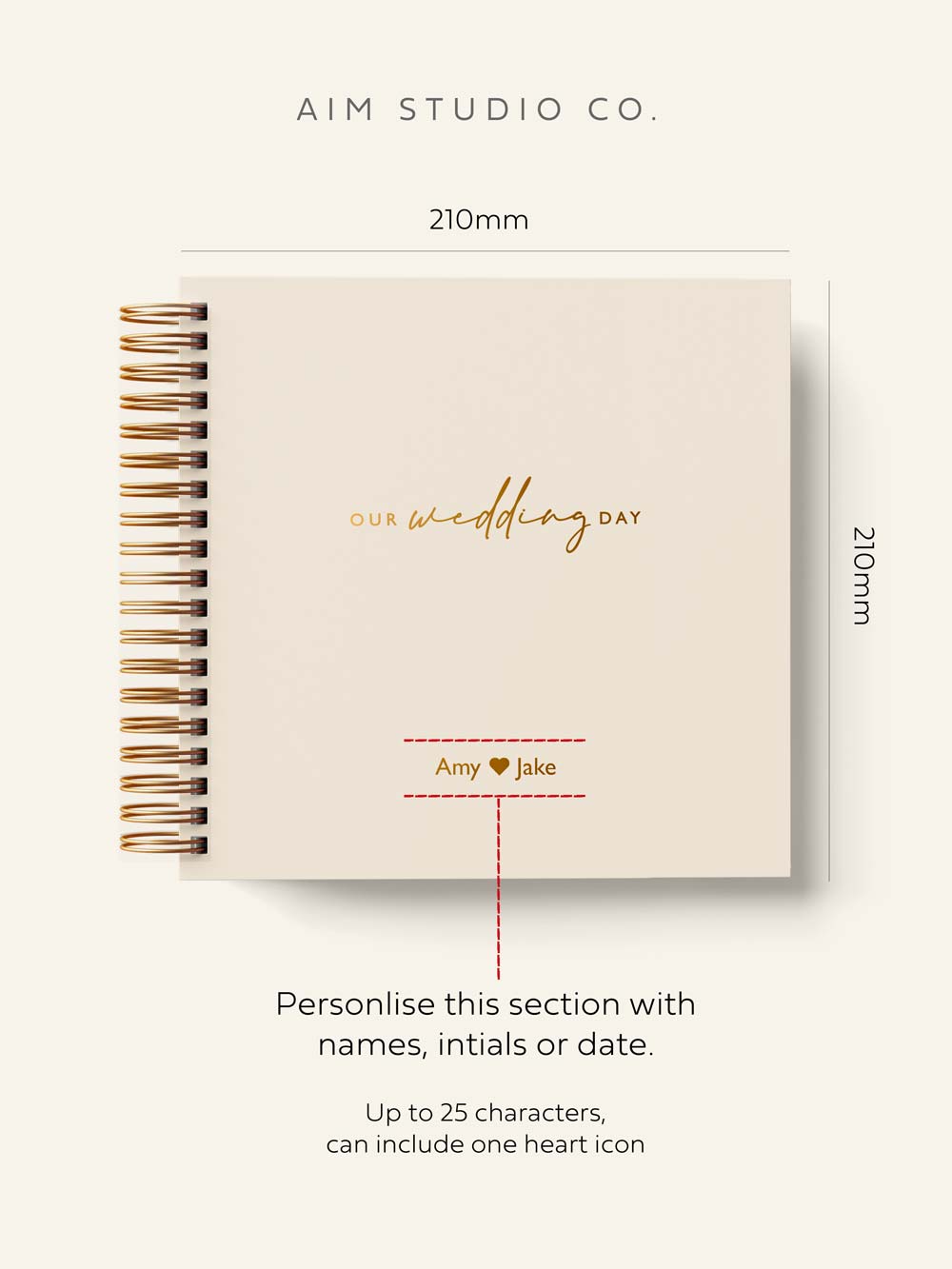'Our Wedding Day' Personalised Hardback Scrapbook