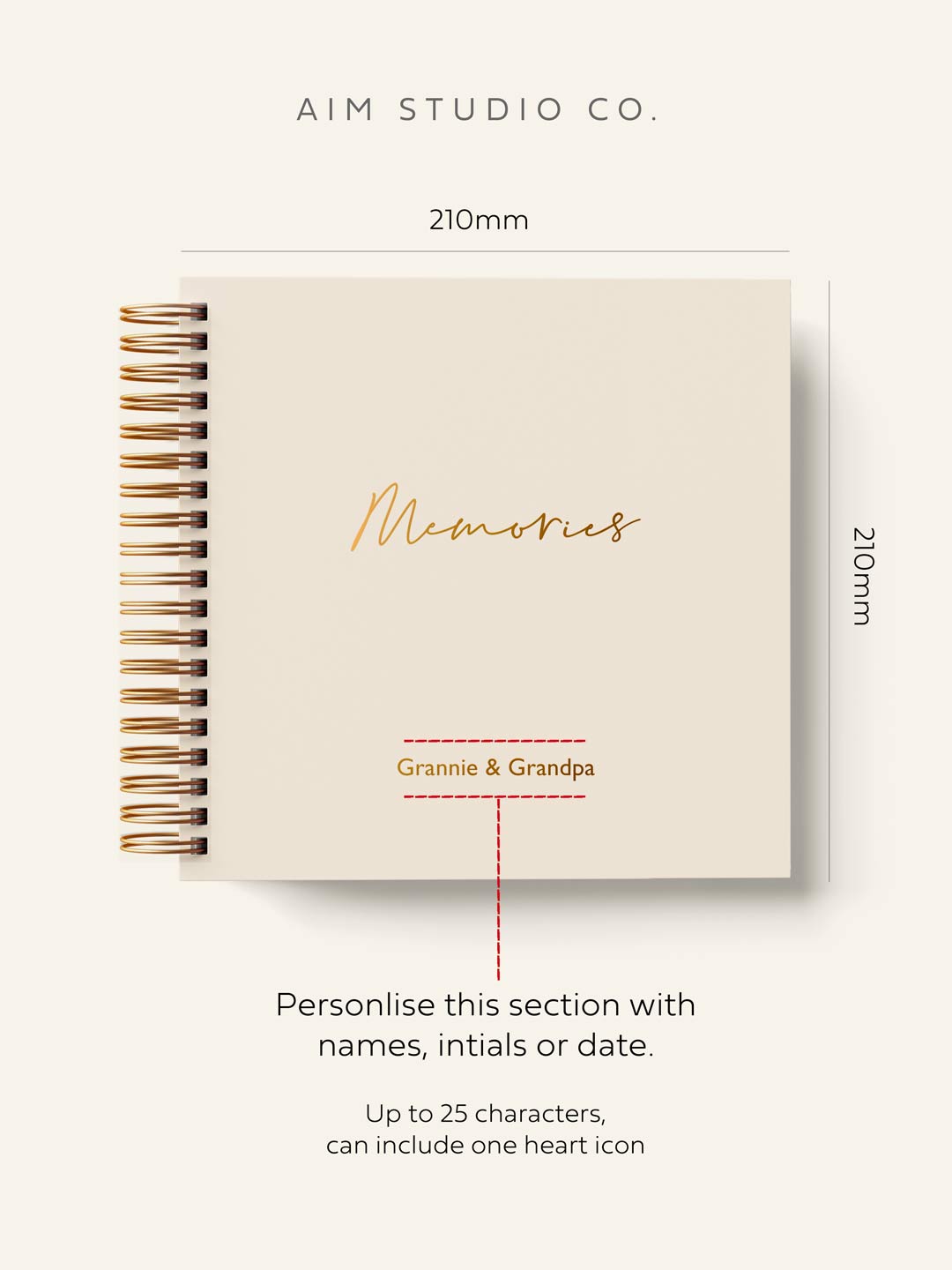 SECONDS: ONE OFF: Personalised 'Memories' Spiral Scrapbook