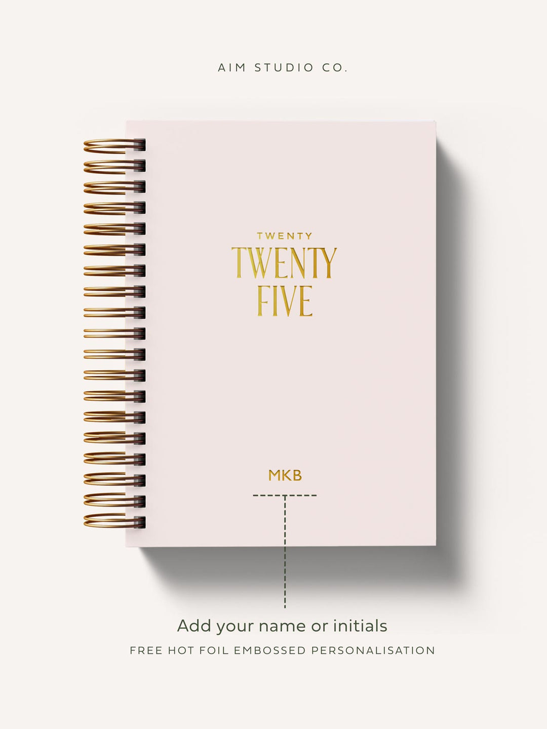 2025 Personalised Ring-Bound Diary | Blossom Pink