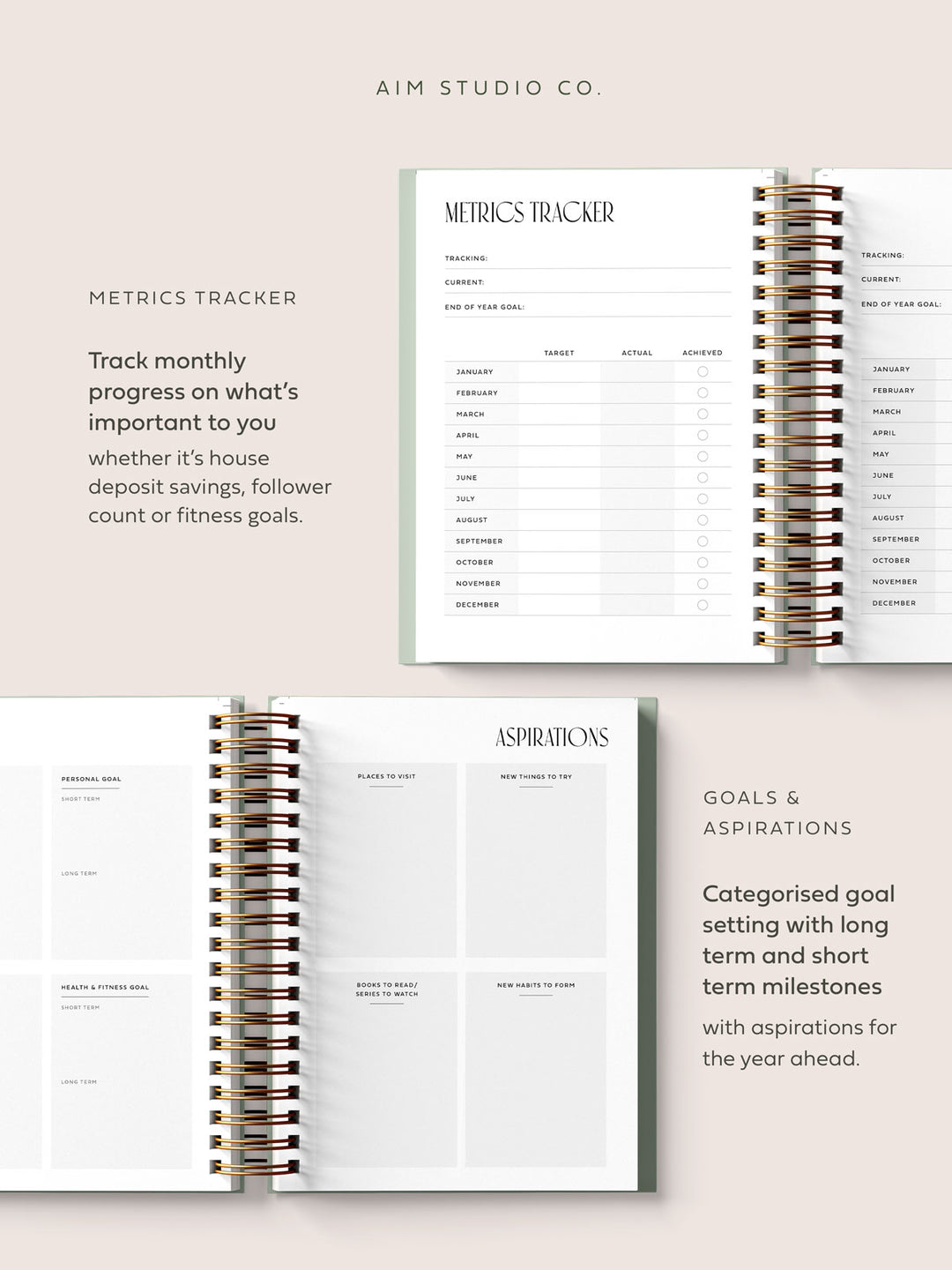 2025 Personalised Ring-Bound Diary | Blossom Pink