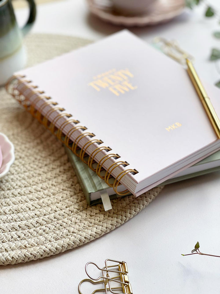 2025 Personalised Ring-Bound Diary | Blossom Pink