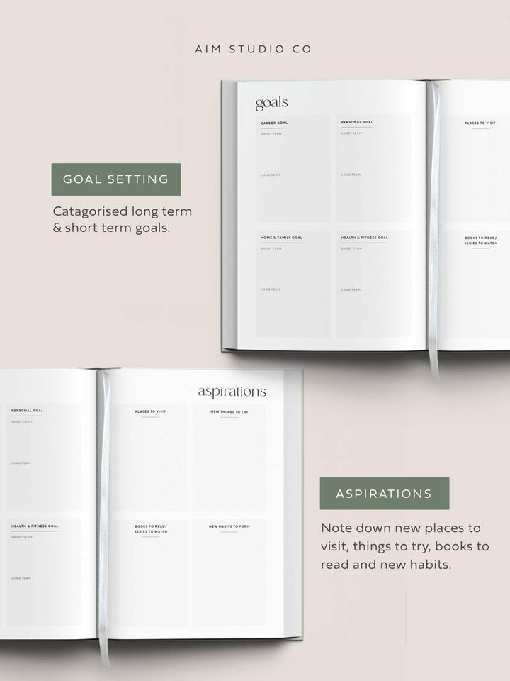 Sage Green A5 Daily Productivity Planner