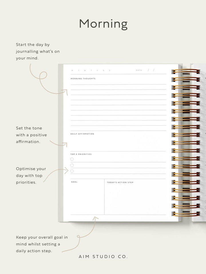 Personalised Hardback Daily Wellbeing Journal A5