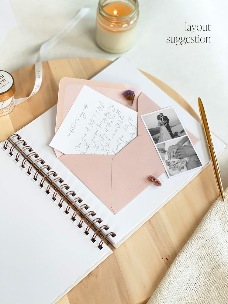 SECONDS : ONE-OFF: "Letters to the Bride" Personalised Book in Ivory & Gold Foil