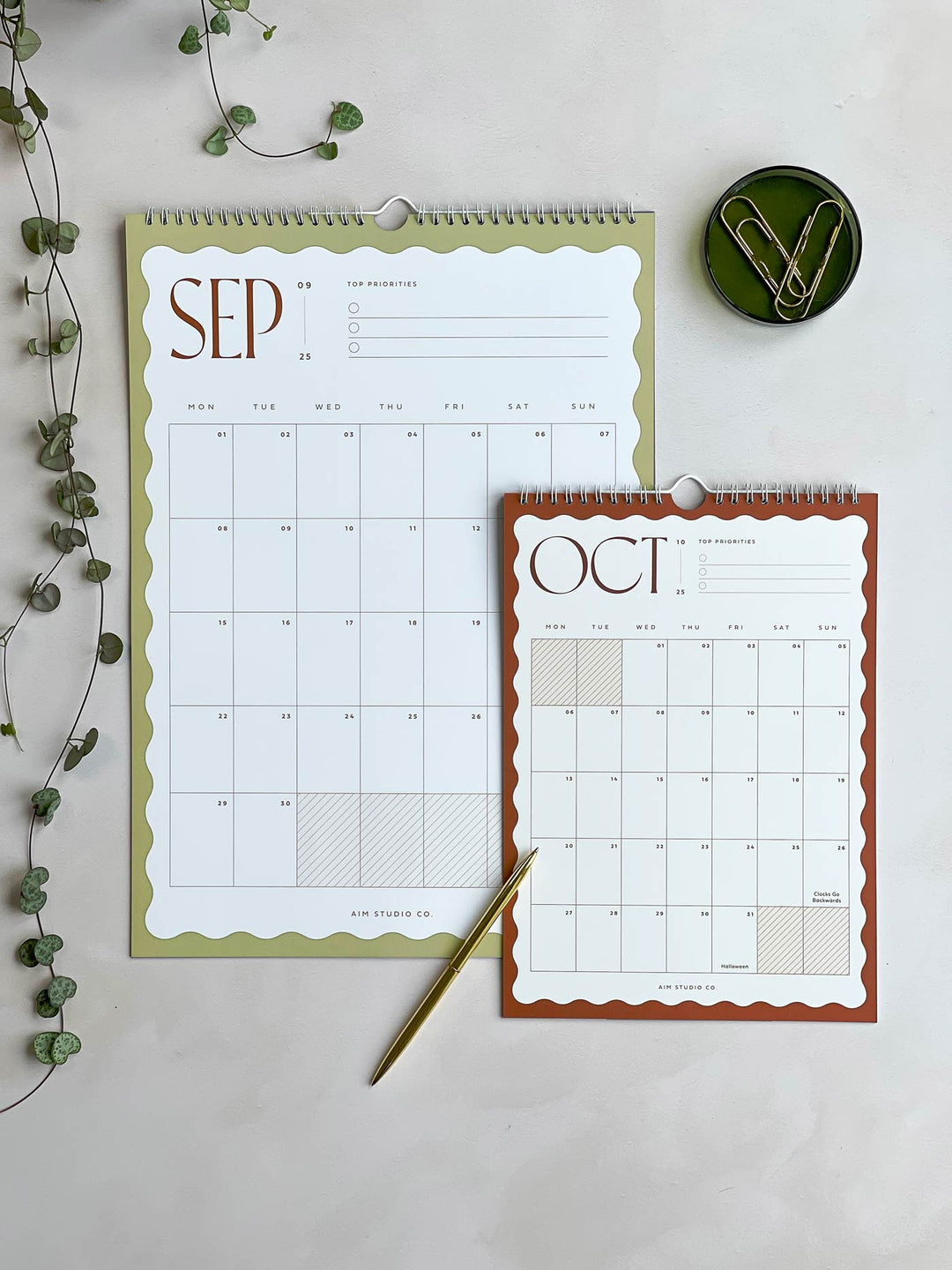 2025 Wavy Wall Calendar | A3 or A4 Monthly Planner