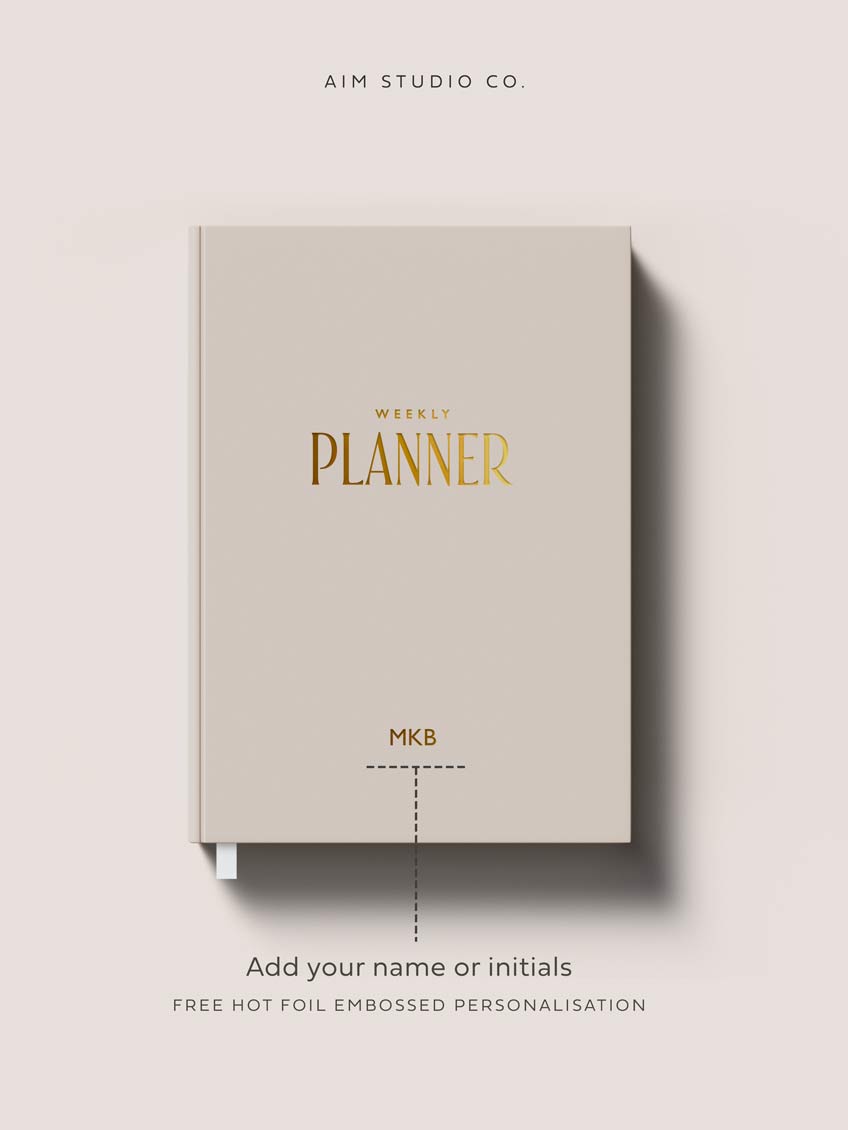 Personalised Undated Weekly Schedule Diary