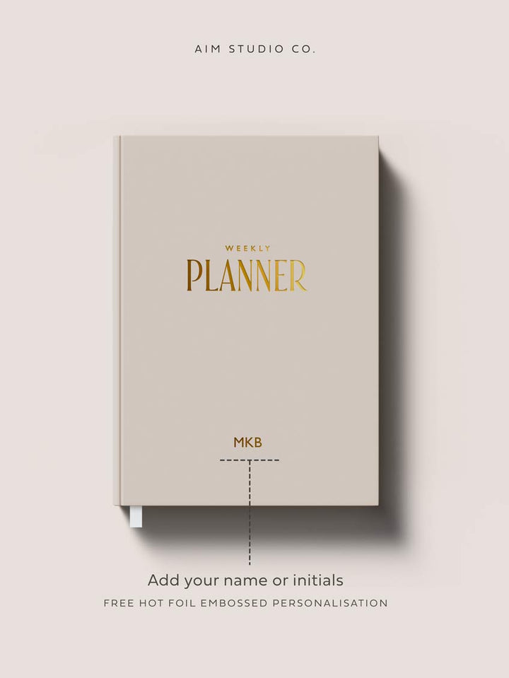 Personalised Undated Weekly Schedule Diary