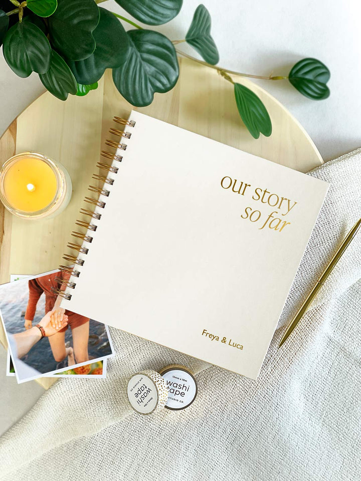Our Story So Far Personalised Couples Scrapbook