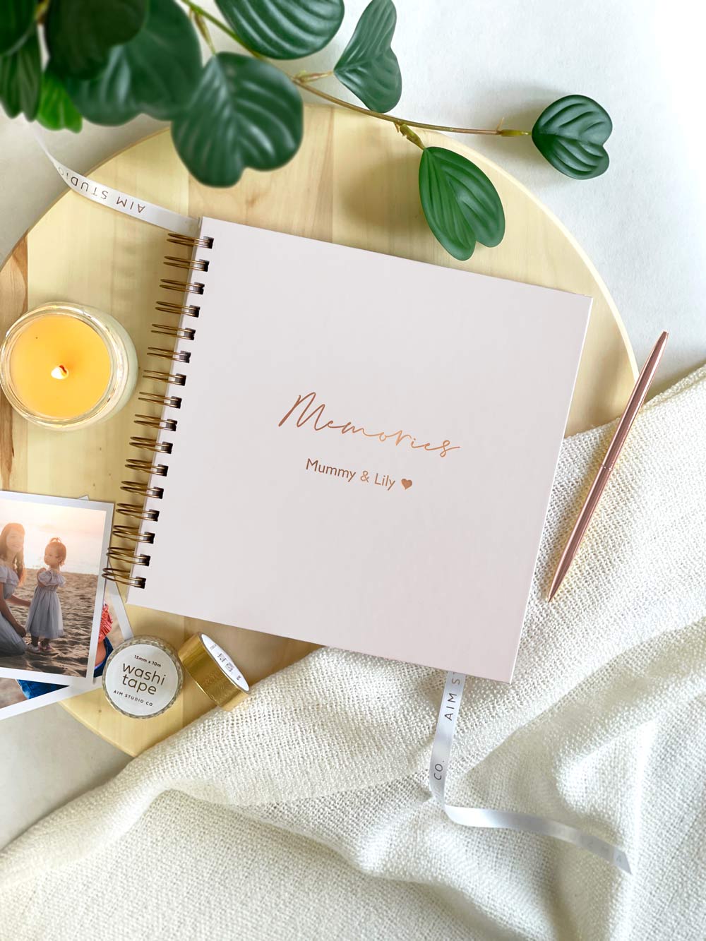 SECONDS: ONE-OFF | Personalised Blush Pink Memories Scrapbook