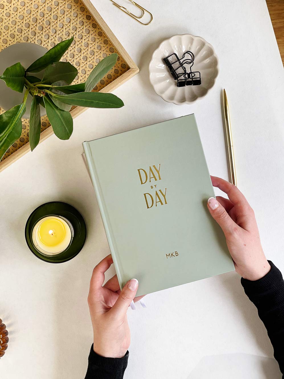 Sage Green A5 Daily Productivity Planner