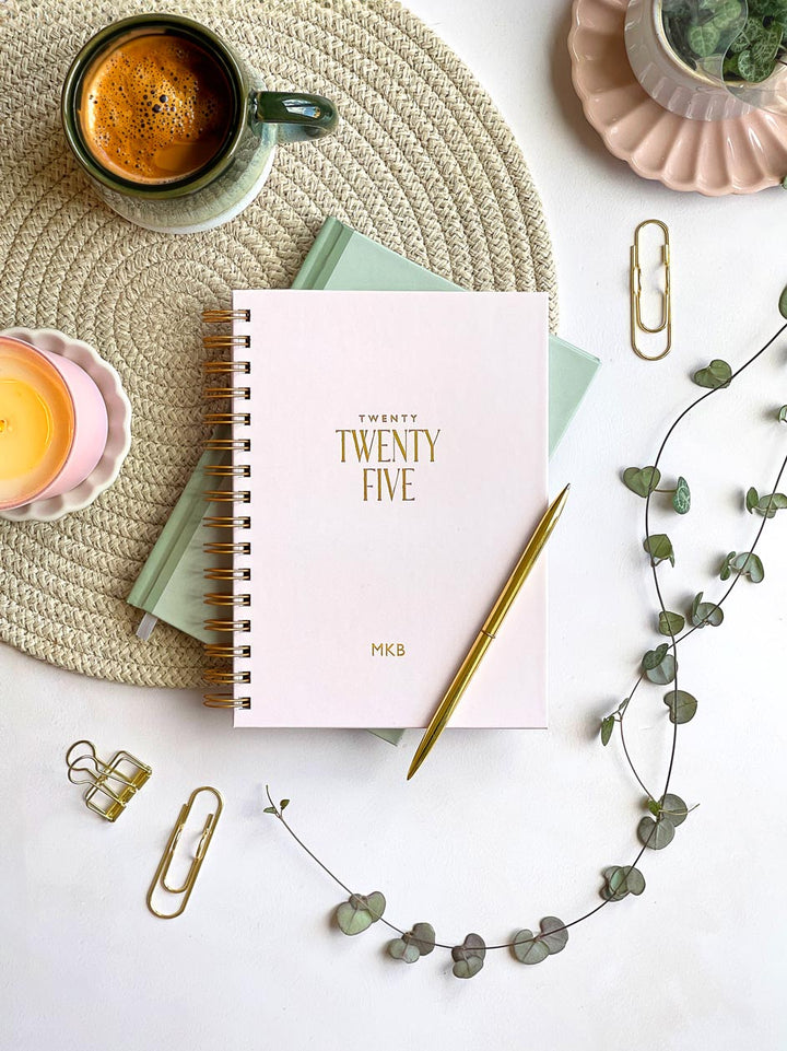2025 Personalised Ring-Bound Diary | Blossom Pink