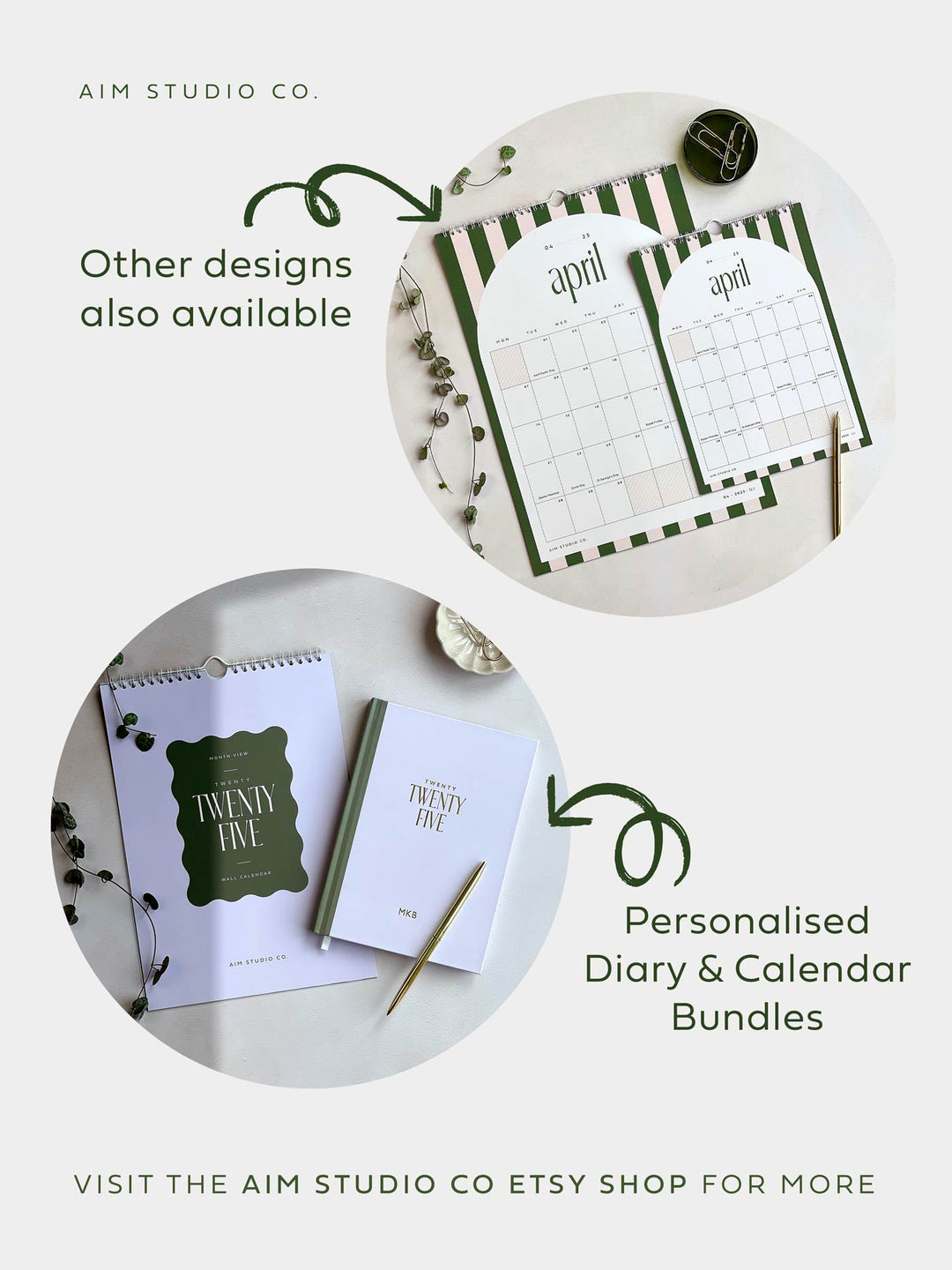 2025 Wavy Wall Calendar | A3 or A4 Monthly Planner