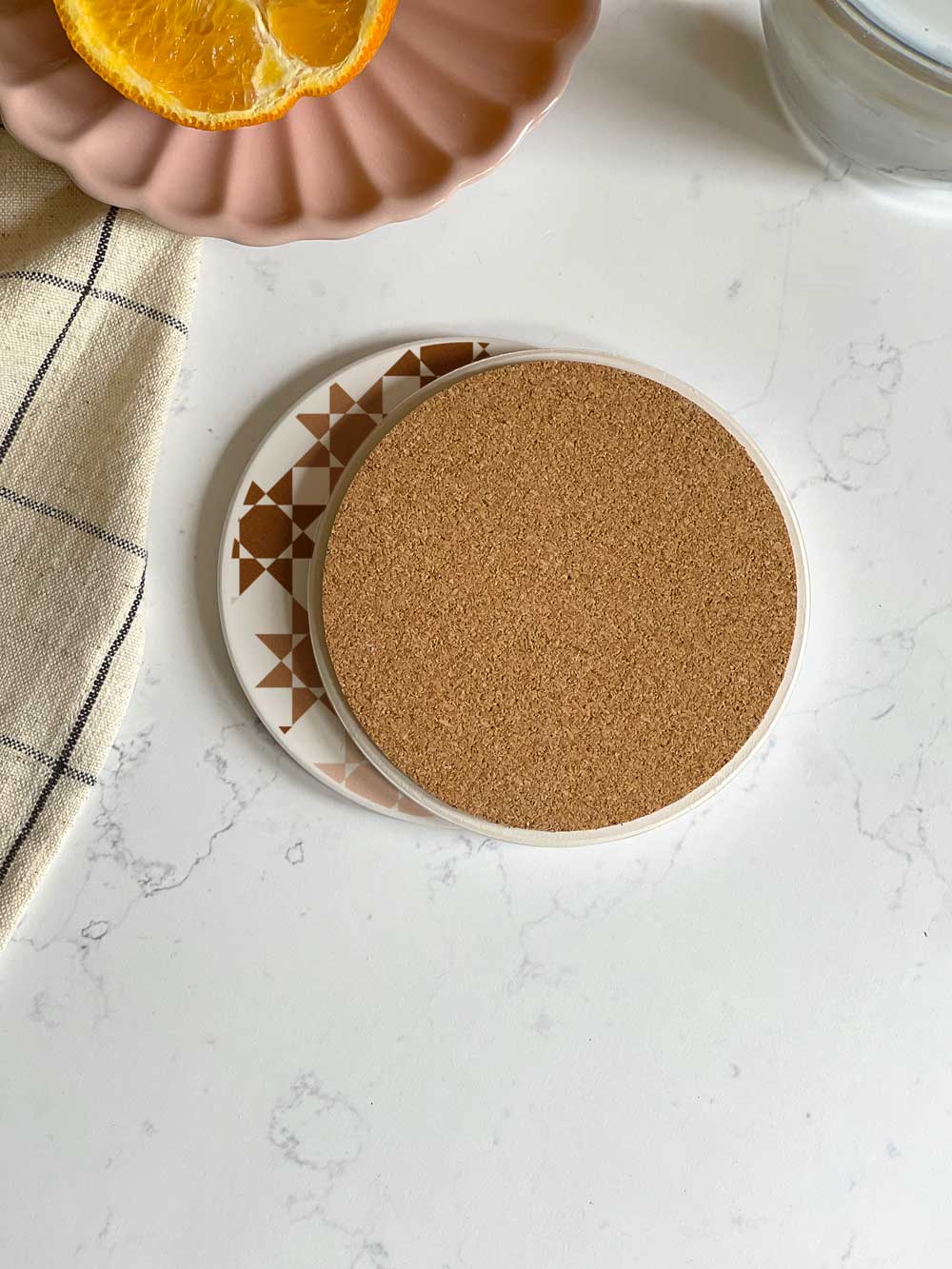 Patterned Tile Ceramic Coaster Set