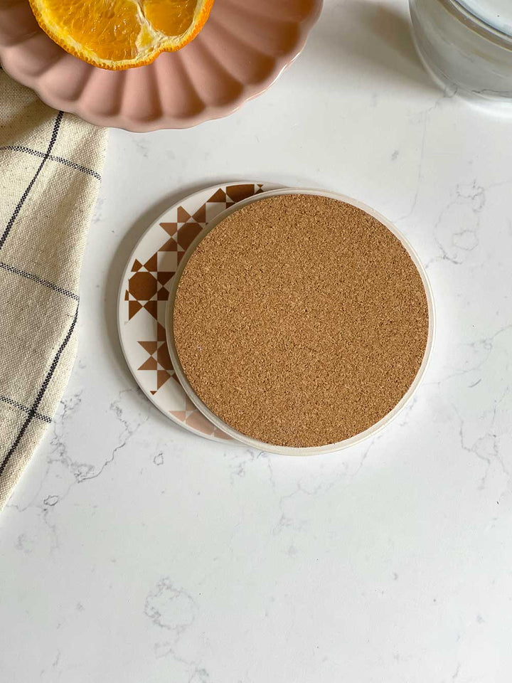 Patterned Tile Ceramic Coaster Set