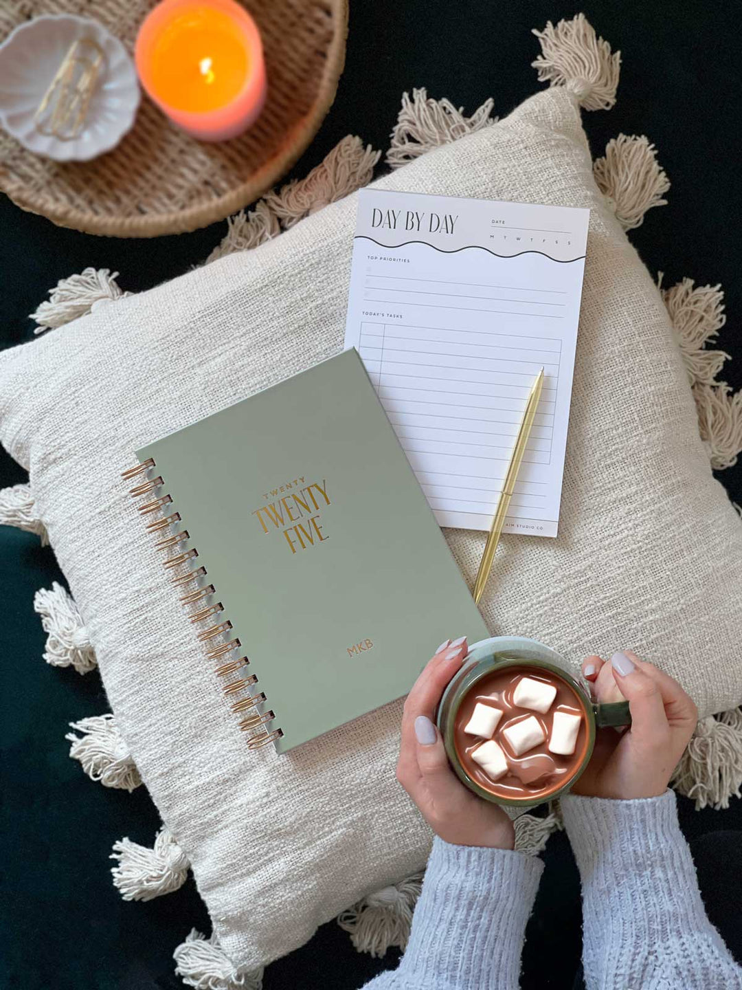Ring-bound 2025 Diary, Daily Planner & Pen Bundle