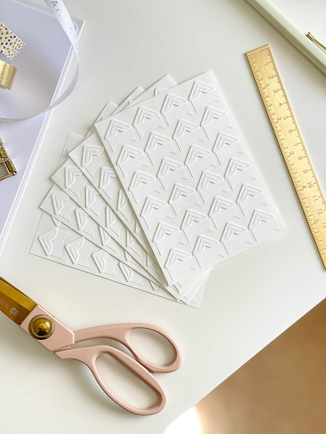 White Photo Corner Sticker Sheets Stationery & Office Desk