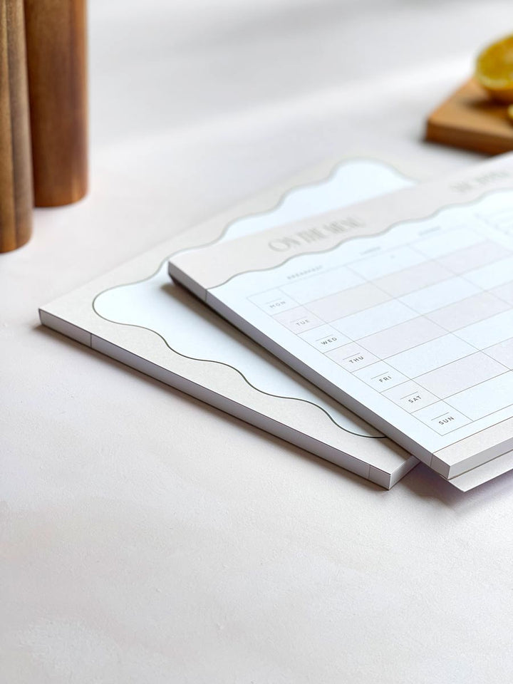 Weekly Meal Planner & Perforated Shopping List A4 Notepad