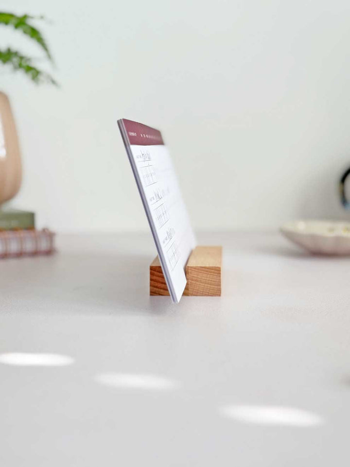 Daily Habit Tracker Cards with Wooden Stand