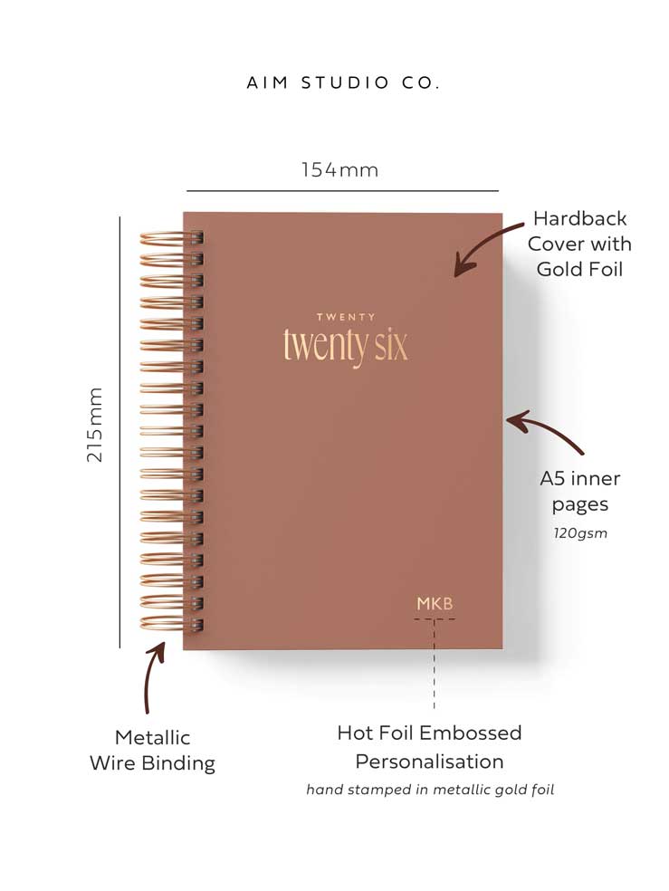 Spiral 2026 Personalised A5 Weekly Planner