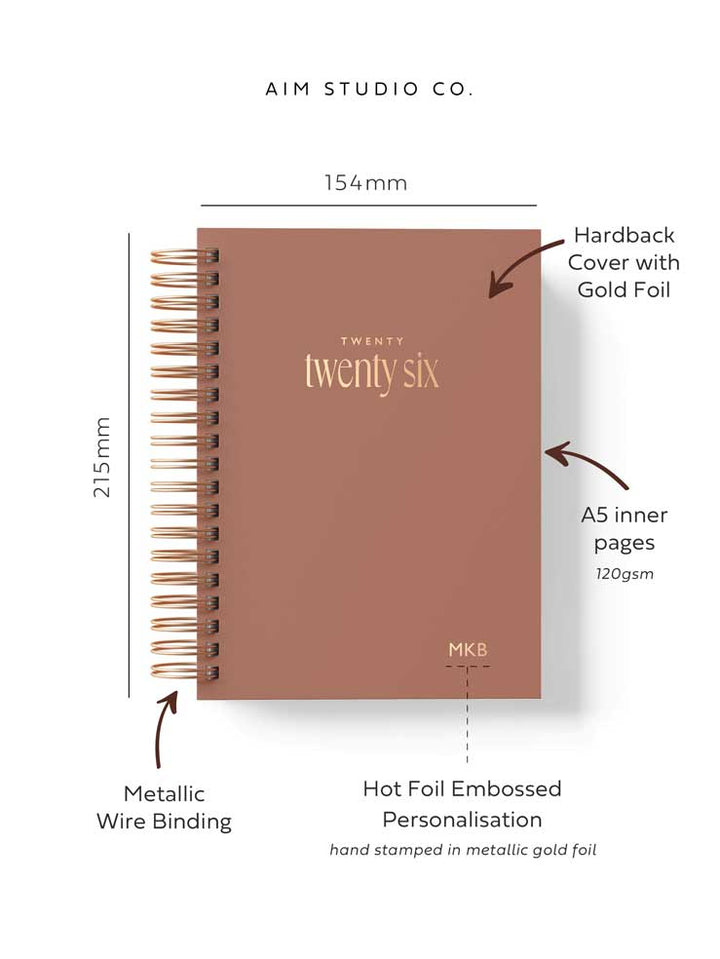 Spiral 2026 Personalised A5 Weekly Planner