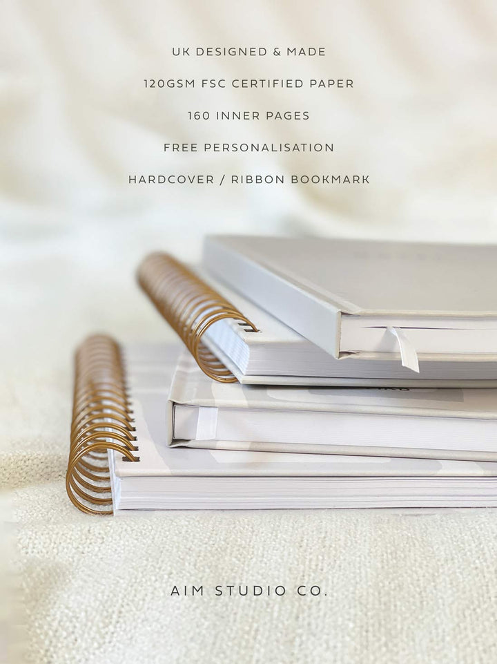 A5 Hardcover Minimal Notebook in Taupe