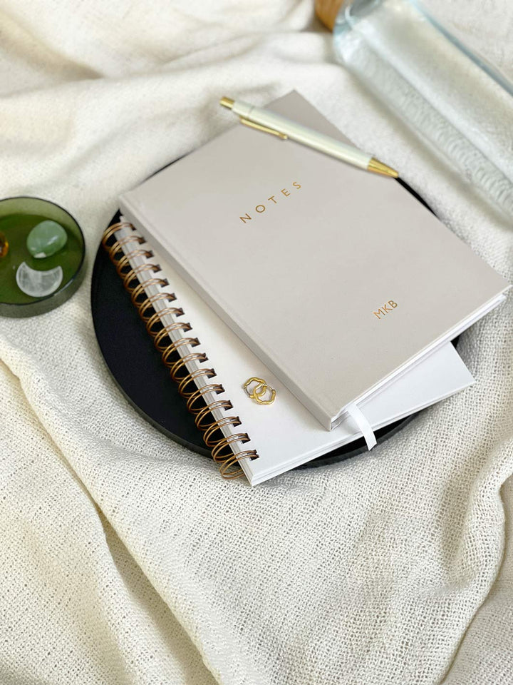 A5 Hardcover Minimal Notebook in Taupe