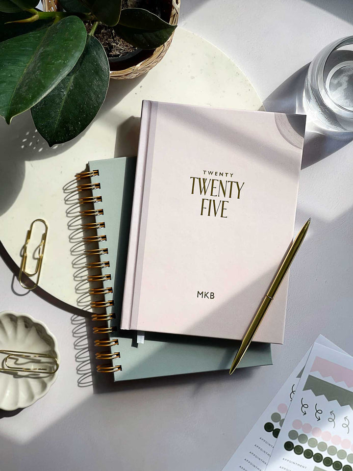 2025 Personalised Week to View Diary | Blossom Pink