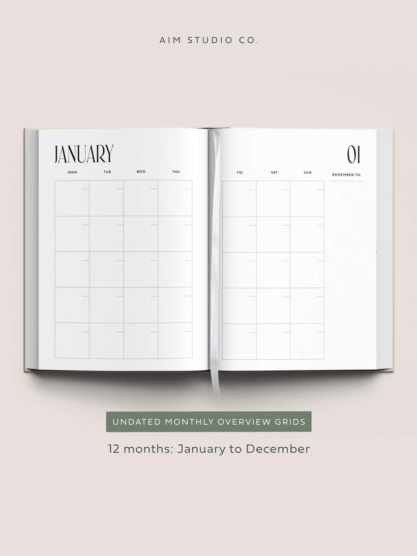 Personalised Undated Weekly Schedule Diary