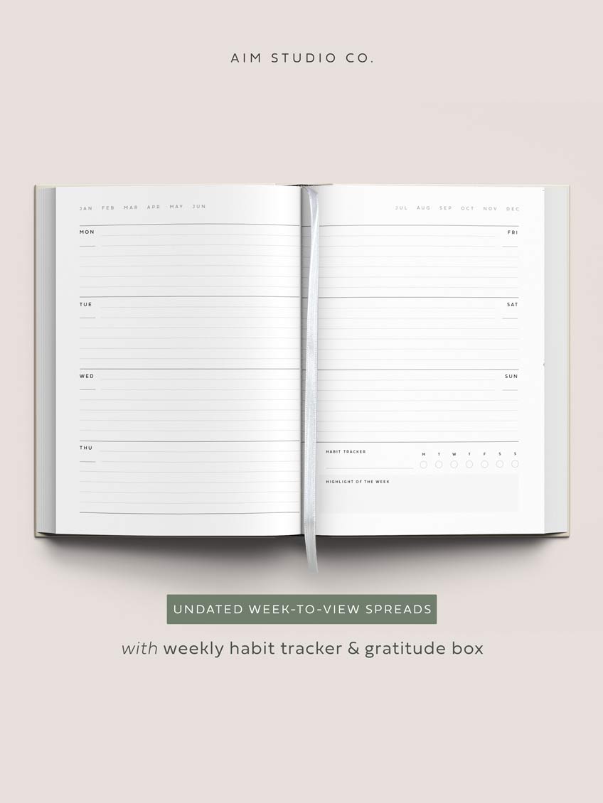 Personalised Undated Weekly Schedule Diary
