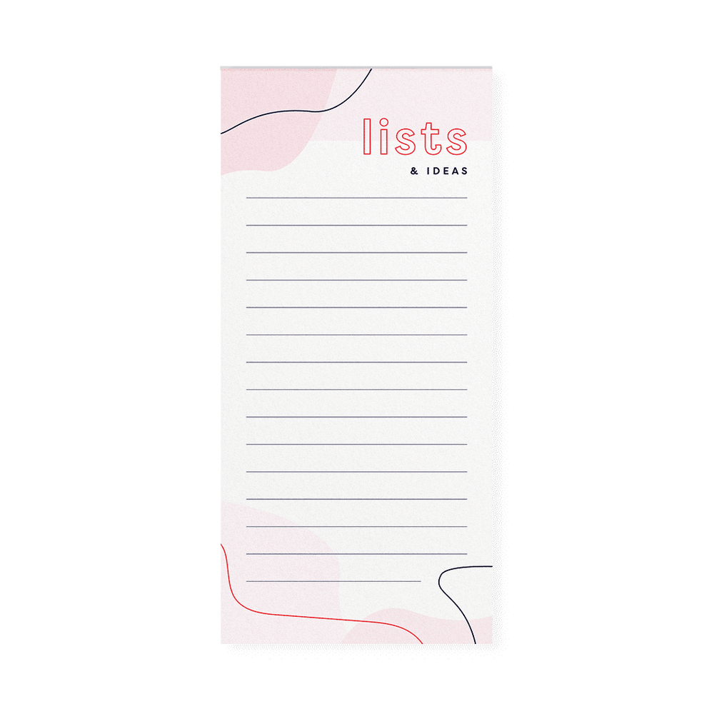 Lists and Ideas Notepad - Stationery & Office Desk Accessories | AIM Studio Co