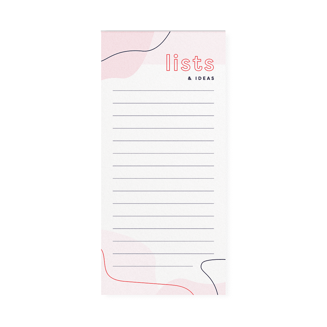 Lists and Ideas Notepad - Stationery & Office Desk Accessories | AIM Studio Co