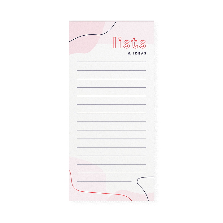 Lists and Ideas Notepad - Stationery & Office Desk Accessories | AIM Studio Co