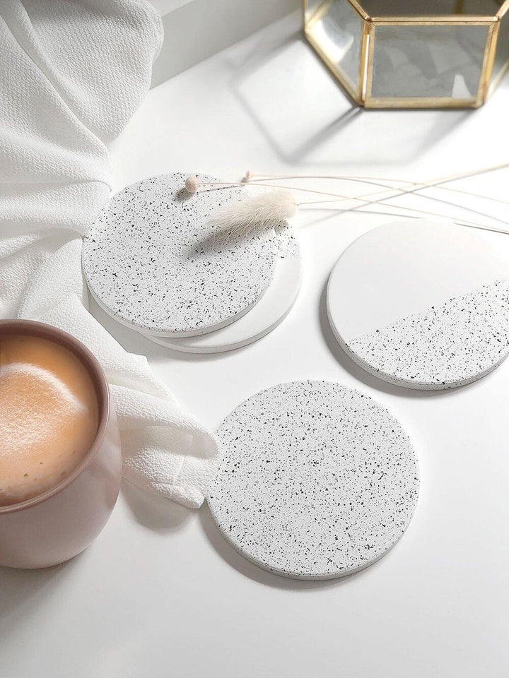 Speckled Ceramic Coaster Set - Stationery & Office Desk Accessories | AIM Studio Co