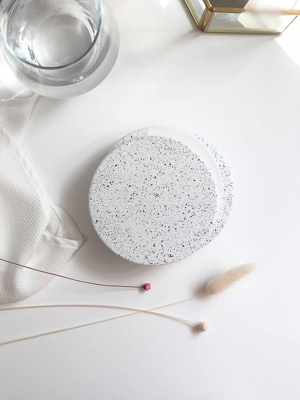 Speckled Ceramic Coaster Set - Stationery & Office Desk Accessories | AIM Studio Co