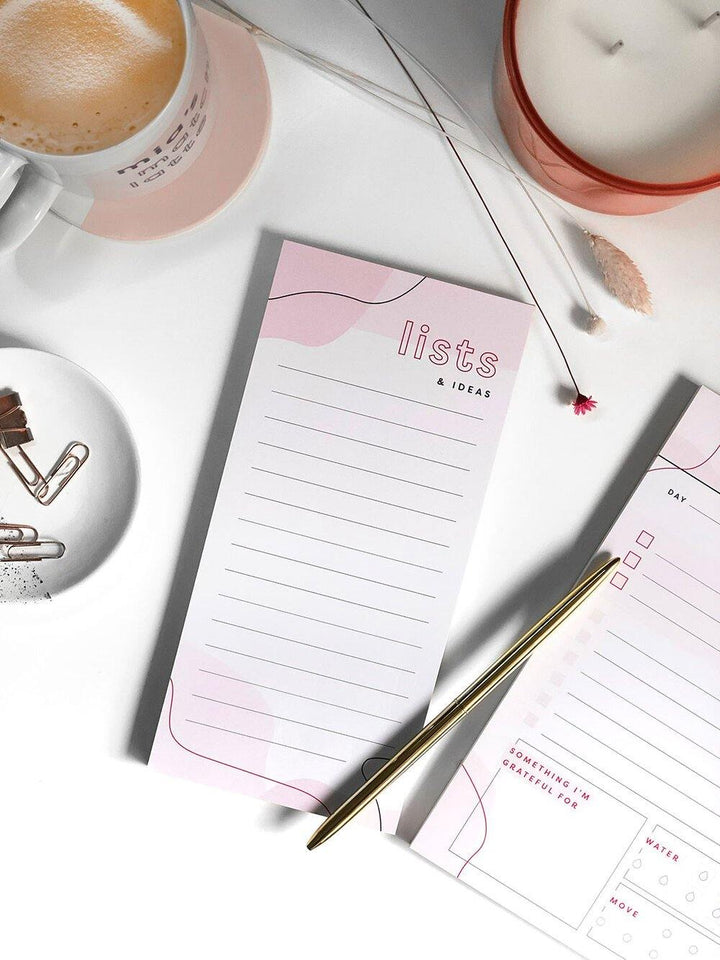 Lists and Ideas Notepad - Stationery & Office Desk Accessories | AIM Studio Co